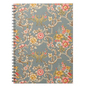 Cuaderno Hermoso diseño de borde de estilo barroco ornament