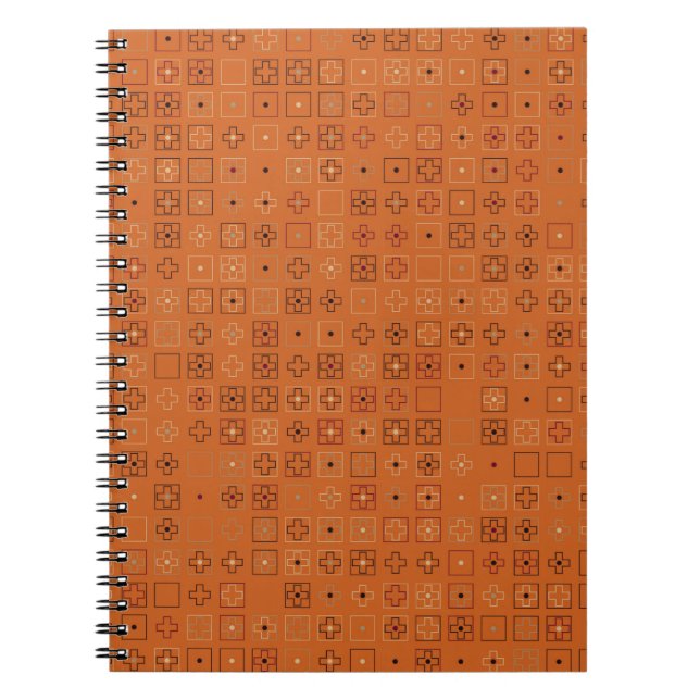 Cuaderno Hermoso diseño de patrones geométricos abstracto,  (Frente)