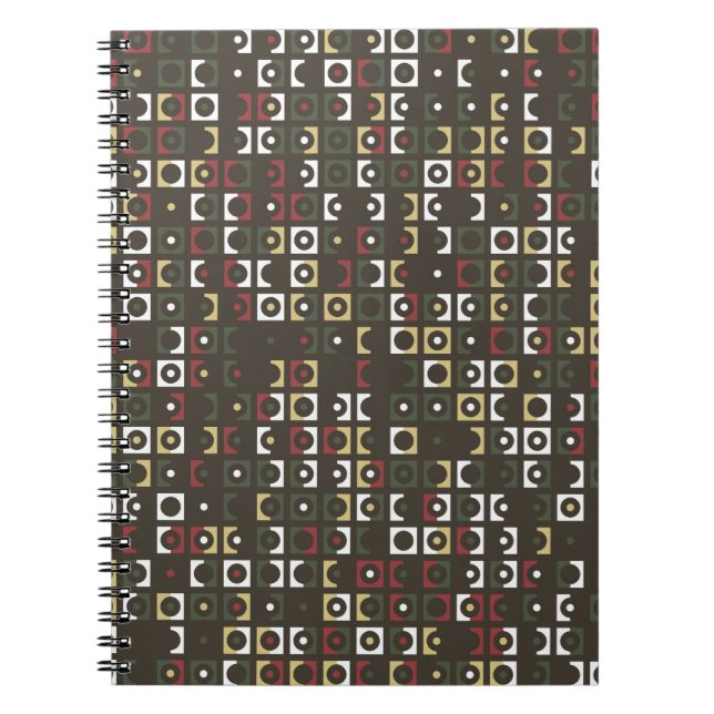 Cuaderno Hermoso diseño de patrones geométricos abstracto,  (Frente)
