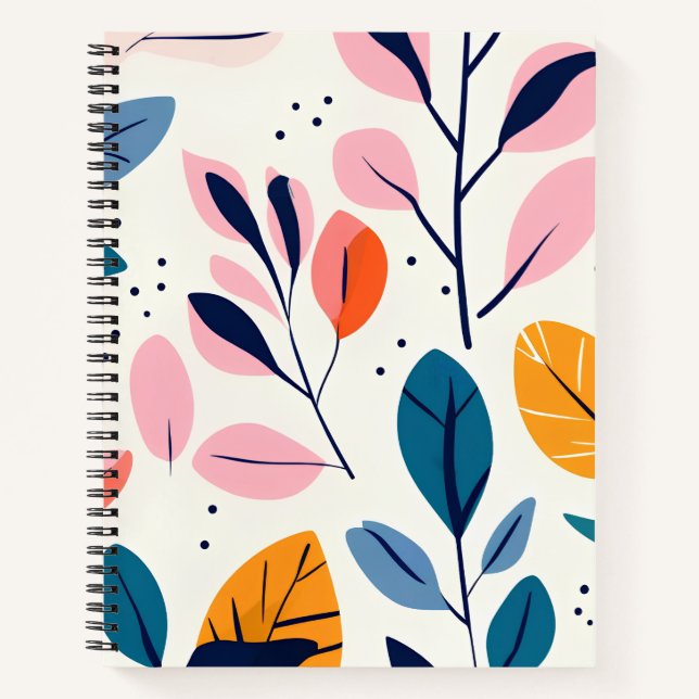 Cuaderno Hermoso diseño floral (Anverso)