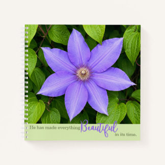 Cuaderno Hermoso en su momento | Clemátide Púrpura