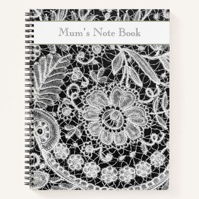 Cuaderno Hermoso encaje editable (Anverso)
