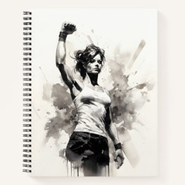 Cuaderno Hermoso Esbozo De Mujer De Chica De Fitness Femeni