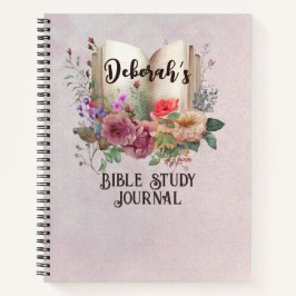 Cuaderno Hermoso estudio de la biblia floral cristiana Pers