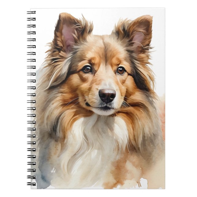 CUADERNO HERMOSO FLUFFY SHETLAND SHEEPDOG PERRO (Frente)