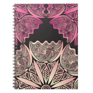 Cuaderno Hermoso fondo de flores naturaleza patrón Vintag