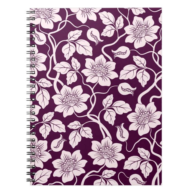 Cuaderno Hermoso fondo floral (Frente)
