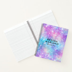 Cuaderno Hermoso fondo iridiscente colorido brillante