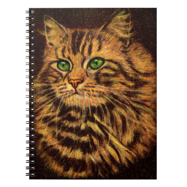 Cuaderno hermoso gato de mantillo de pelo largo (Frente)