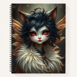 Cuaderno Hermoso Gato Fantasía Fairy Art Notebook