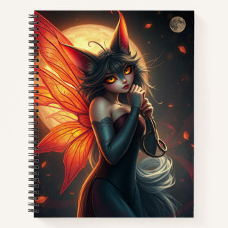 Cuaderno Hermoso Gato Fantasía Fairy Art Notebook