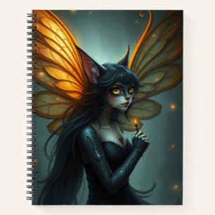 Cuaderno Hermoso Gato Fantasía Fairy Art Notebook