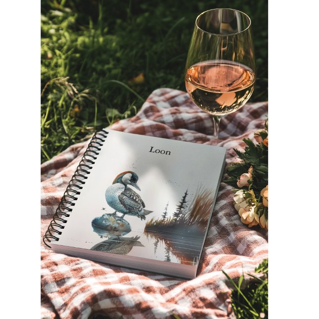 Cuaderno hermoso globo sobre una roca en acuarela (Subido por el creador)