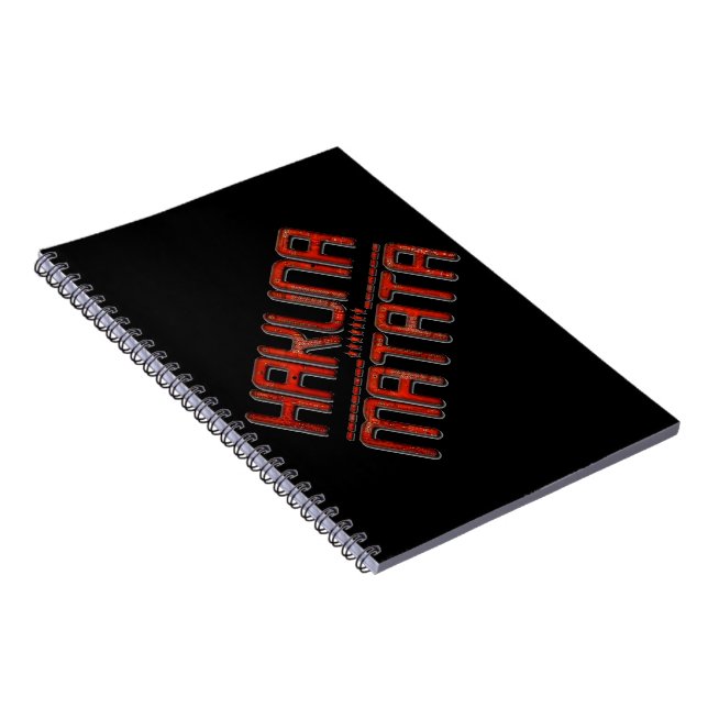 Cuaderno Hermoso Grabado en relieve asombroso Rojo Hakuna M (Lado Derecho)