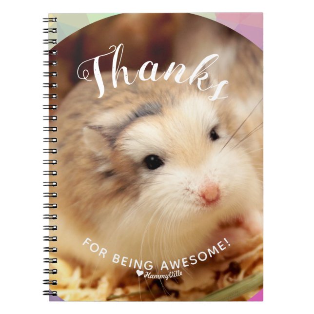 Cuaderno Hermoso Hamster Gracias por Ser Increíble (Frente)