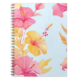 Cuaderno Hermoso Hibisco | Acuarela de Flor Tropical