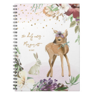 Cuaderno Hermoso Ilustracion Sparkling Gold Purpurina Chica