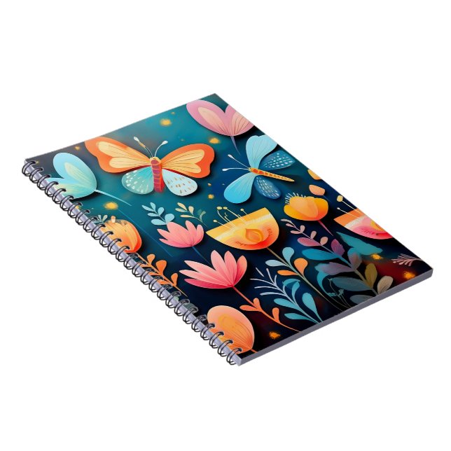 Cuaderno Hermoso Jardín de Mariposas (Lado Derecho)