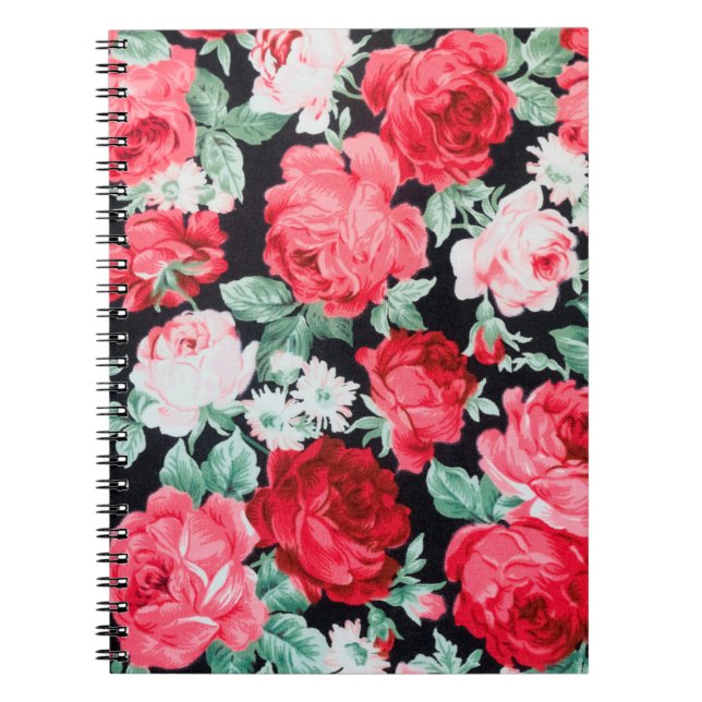 Cuaderno Hermoso jardín de rosas rojas (Frente)