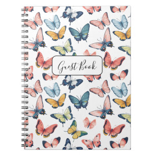 Cuaderno Hermoso libro de invitados de impresión de maripos