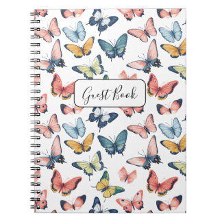 Cuaderno Hermoso libro de invitados de impresión de maripos