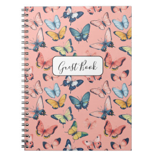 Cuaderno Hermoso libro de invitados de impresión de maripos