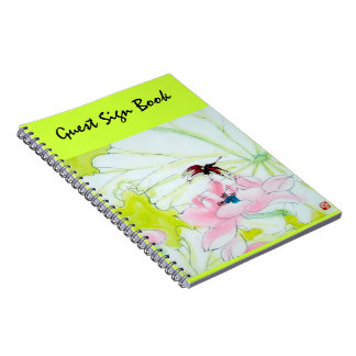 Cuaderno Hermoso libro personalizado de Rótulo para huésped