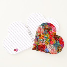 Cuaderno Hermoso Modelo Floral Brillante Abstracto Abstract