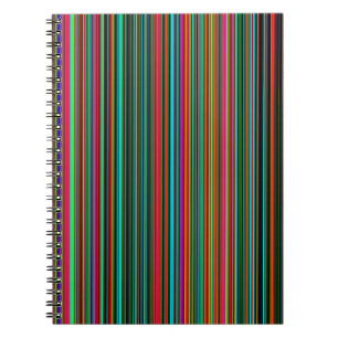 Cuaderno Hermoso patrón de banda multicolor