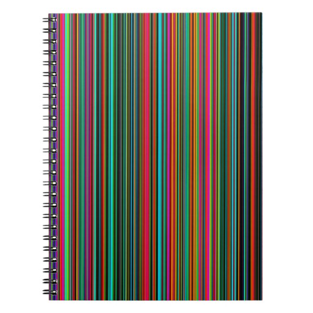 Cuaderno Hermoso patrón de banda multicolor (Frente)