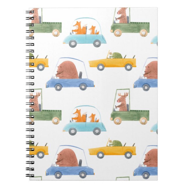 Cuaderno Hermoso patrón de bebé sin costura con una linda d (Frente)