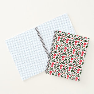 Cuaderno Hermoso patrón de enredadera floral sin costuras c