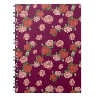Cuaderno hermoso patrón de flores