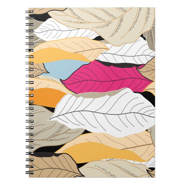 Cuaderno hermoso patrón de otoño sin costuras de vacaciones (Frente)