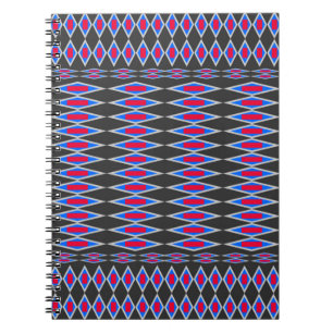 Cuaderno hermoso patrón de tejido tribal, ba de patrón de t