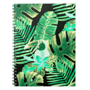 Cuaderno Hermoso patrón de verano floral sin fisuras