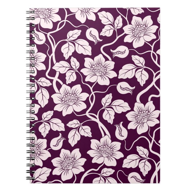 Cuaderno Hermoso patrón floral (Frente)