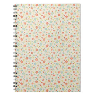 Cuaderno Hermoso patrón floral de primavera