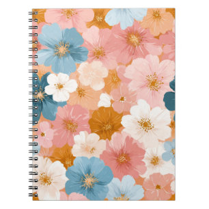 Cuaderno Hermoso patrón floral pastel
