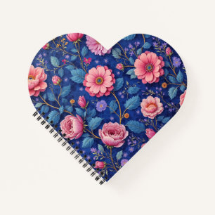 Cuaderno Hermoso patrón floral rosa