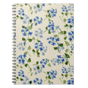 Cuaderno Hermoso patrón floral sin costura olvido-me-not bl