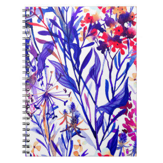 Cuaderno Hermoso patrón fluvial floral sin costuras