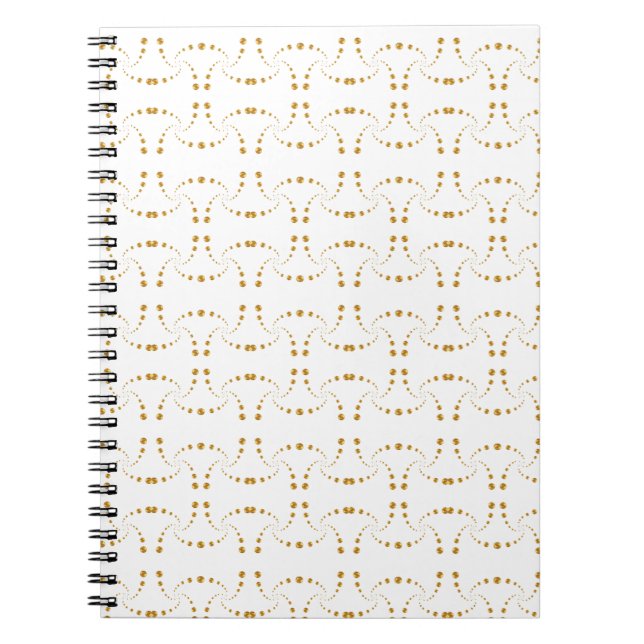 Cuaderno Hermoso Patrón Geométrico Dorado (Frente)