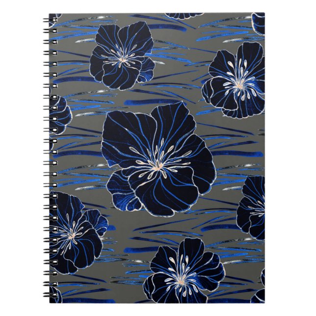 Cuaderno Hermoso patrón impecable con estilo acuarela (Frente)