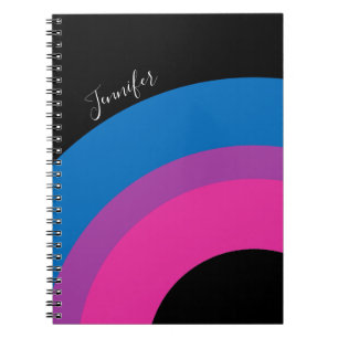 Cuaderno Hermoso Personalizado de la bandera del Orgullo Bi