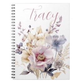 Cuaderno Hermoso Personalizado Floral Bouquet