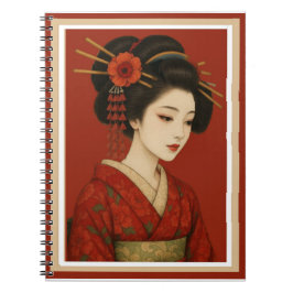 Cuaderno Hermoso portátil japonés Geisha Chica