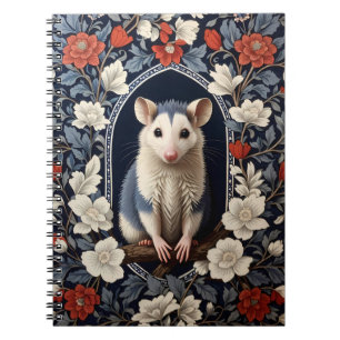 Cuaderno Hermoso Possum Inspirado en Flores de William Morr