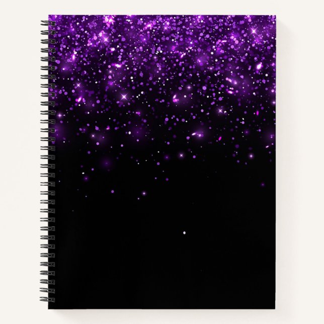 Cuaderno Hermoso Purpurina morado (Anverso)