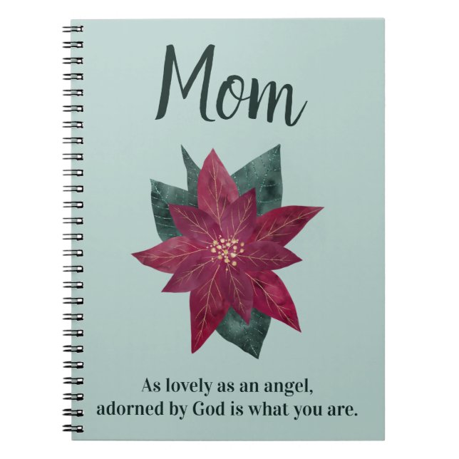 Cuaderno Hermoso regalo para mamá Flores púrpuras (Frente)